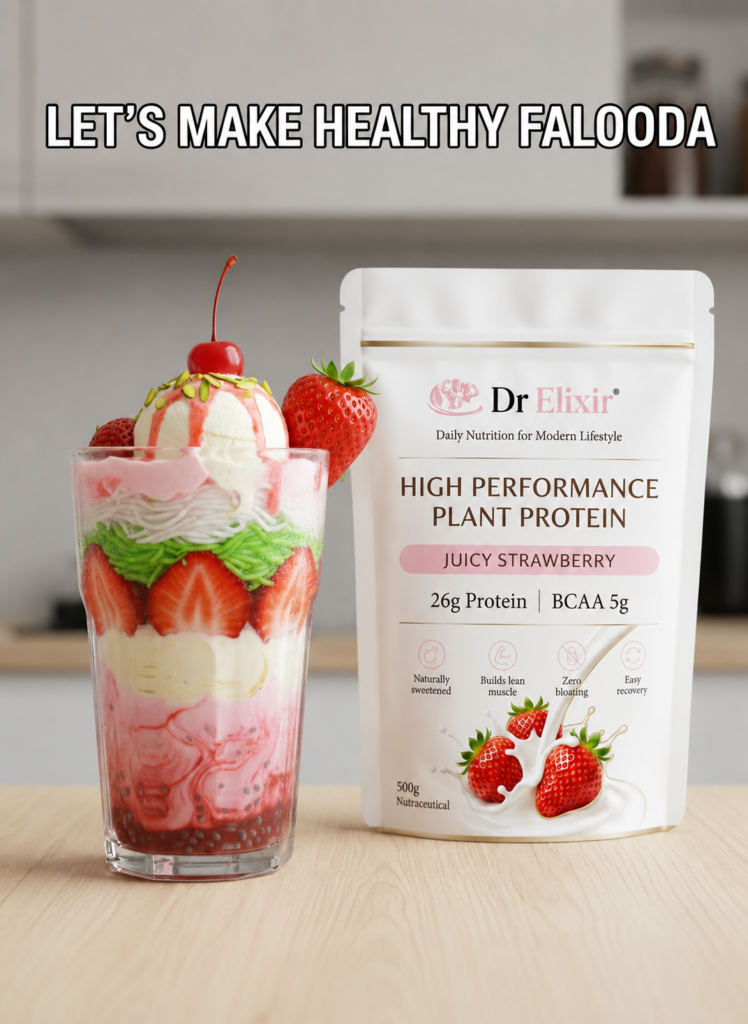 Sugar-Free Strawberry Protein Falooda