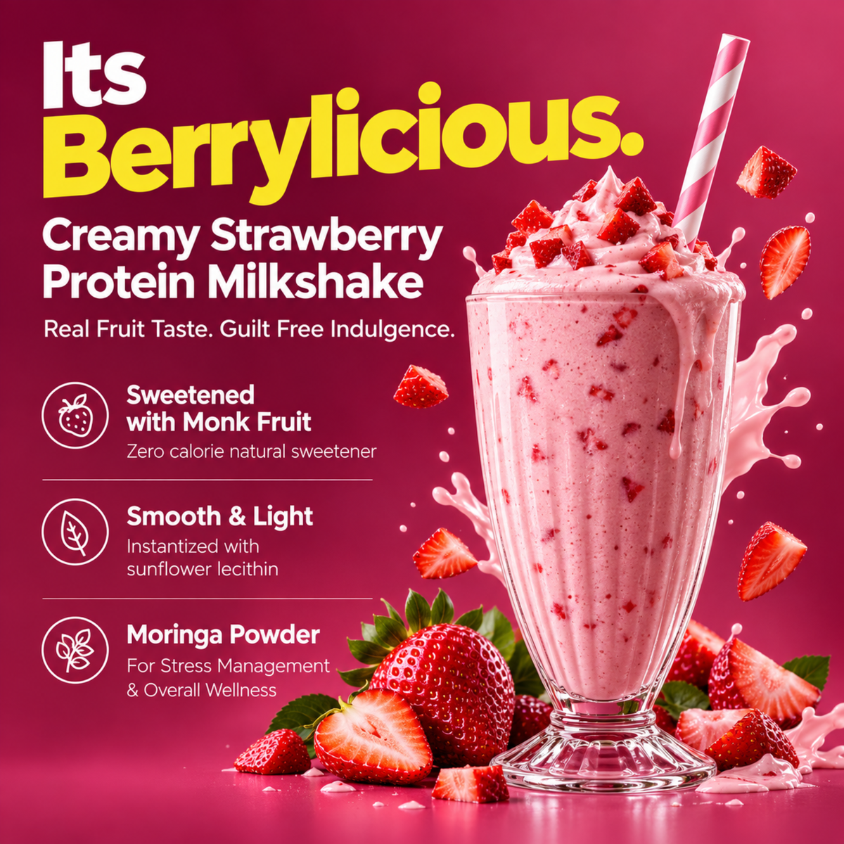 High Performance Plant Protein – Juicy Strawberry