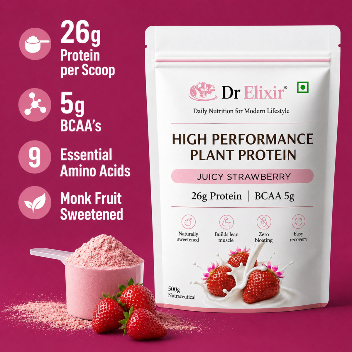 High Performance Plant Protein – Juicy Strawberry